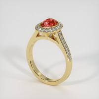 2.01 Ct. Padparadscha Sapphire Ring, 18K Yellow Gold 2