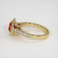 2.01 Ct. Padparadscha Sapphire Ring, 18K Yellow Gold 4