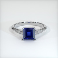 1.33 Ct. Blue Sapphire Ring, Platinum 950 1