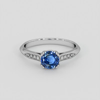 0.95 Ct. Blue Sapphire Ring, Platinum 950 1