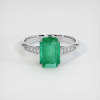 1.44 Ct. Emerald Ring, Platinum 950 1