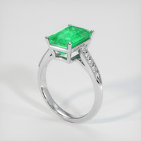 3.07 Ct. Emerald Ring, Platinum 950 2