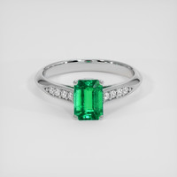 1.06 Ct. Emerald Ring, Platinum 950 1