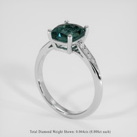1.67 Ct. Bluish Green Spinel Ring, Platinum 950 2