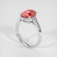 4.50 Ct. Padparadscha Sapphire Ring, Platinum 950 2