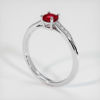 0.44 Ct. Ruby Ring, Platinum 950 2