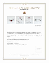 Pave Ruby Ring 0.92 Ct., Platinum 950 Appraisal