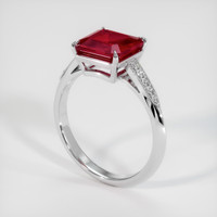 1.51 Ct. Purplish Red Ruby Ring, Platinum 950 2