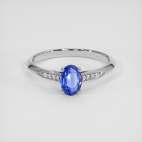 1.14 Ct. Blue Sapphire Ring, Platinum 950 1