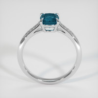 1.37 Ct. Greenish Blue Sapphire Ring, Platinum 950 3