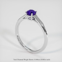 0.69 Ct. Purple Sapphire Ring, Platinum 950 2