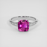 2.02 Ct. Purplish Pink Sapphire Ring, Platinum 950 1