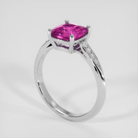 2.02 Ct. Purplish Pink Sapphire Ring, Platinum 950 2