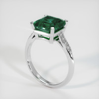 5.64 Ct. Greenish Blue Sapphire Ring, Platinum 950 2