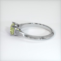 1.11 Ct. Greenish Yellow Sapphire Ring, Platinum 950 4
