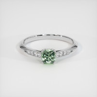 0.75 Ct. Bluish Green Sapphire Ring, Platinum 950 1