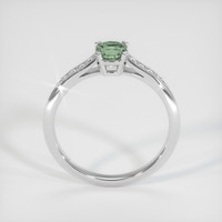 0.75 Ct. Bluish Green Sapphire Ring, Platinum 950 3