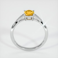1.12 Ct. Orangish Yellow Sapphire Ring, Platinum 950 3