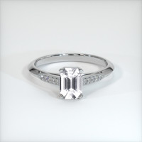 1.09 Ct. White Sapphire Ring, Platinum 950 1