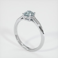 0.59 Ct. Greyish Blue Sapphire Ring, Platinum 950 2