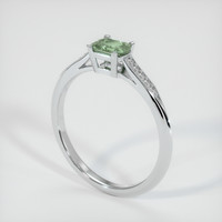0.66 Ct. Green Sapphire Ring, Platinum 950 2