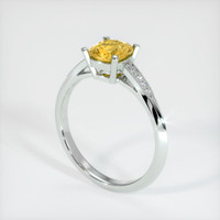 0.88 Ct. Yellow Sapphire Ring, Platinum 950 2
