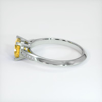 0.88 Ct. Yellow Sapphire Ring, Platinum 950 4