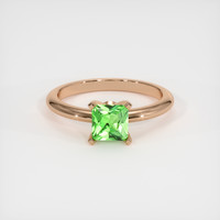 0.70 Ct. Green Tsavorite Garnet Ring, 14K Rose Gold 1
