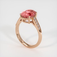 4.50 Ct. Padparadscha Sapphire Ring, 14K Rose Gold 2