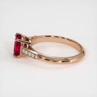 2.05 Ct. Ruby Ring, 14K Rose Gold 4