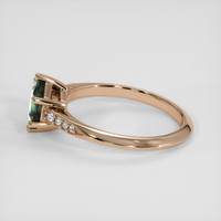 1.13 Ct. Bluish Green Sapphire Ring, 14K Rose Gold 4