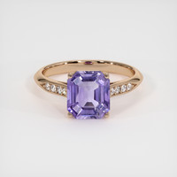 2.64 Ct. Violet Sapphire Ring, 14K Rose Gold 1