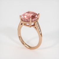 9.97 Ct. Padparadscha Sapphire Ring, 14K Rose Gold 2