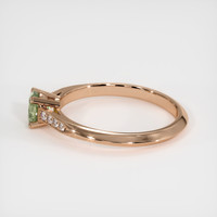 0.42 Ct. Yellowish Green Sapphire Ring, 14K Rose Gold 4