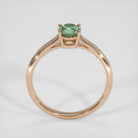 1.01 Ct. Bluish Green Sapphire Ring, 14K Rose Gold 3
