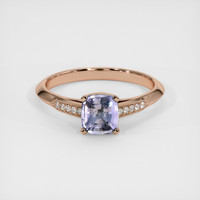 1.34 Ct. Purple Sapphire Ring, 14K Rose Gold 1