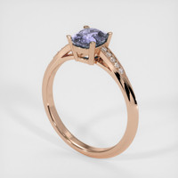 1.34 Ct. Purple Sapphire Ring, 14K Rose Gold 2