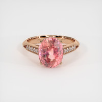 4.50 Ct. Padparadscha Sapphire Ring, 18K Rose Gold 1