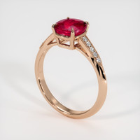2.05 Ct. Ruby Ring, 18K Rose Gold 2