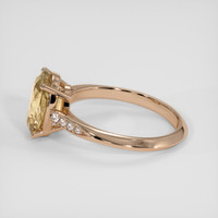 3.34 Ct. Peach Sapphire Ring, 18K Rose Gold 4