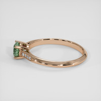 1.01 Ct. Bluish Green Sapphire Ring, 18K Rose Gold 4