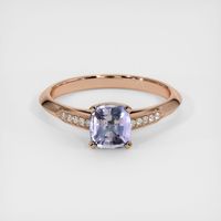 1.34 Ct. Purple Sapphire Ring, 18K Rose Gold 1