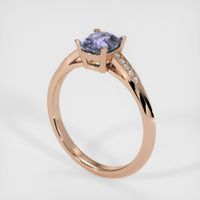 1.34 Ct. Purple Sapphire Ring, 18K Rose Gold 2