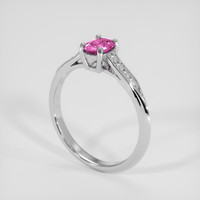 0.62 Ct. Pink Sapphire Ring, Silver 2