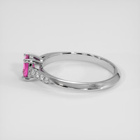 0.62 Ct. Pink Sapphire Ring, Silver 4