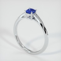 0.65 Ct. Blue Sapphire Ring, 10K White Gold 2