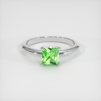 0.70 Ct. Tsavorite Garnet Ring, 10K White Gold 1
