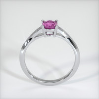 0.73 Ct. Pinkish Purple Sapphire Ring, 10K White Gold 3