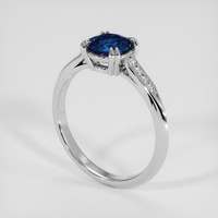 1.22 Ct. Blue Sapphire Ring, 10K White Gold 2