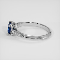 1.22 Ct. Blue Sapphire Ring, 10K White Gold 4